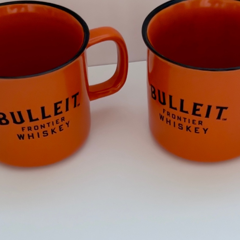 Orange Bulleit Enamel whiskey Mug Set - Picture 3 of 3